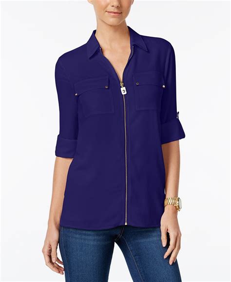 michael kors women shirts|michael kors tops at macy's.